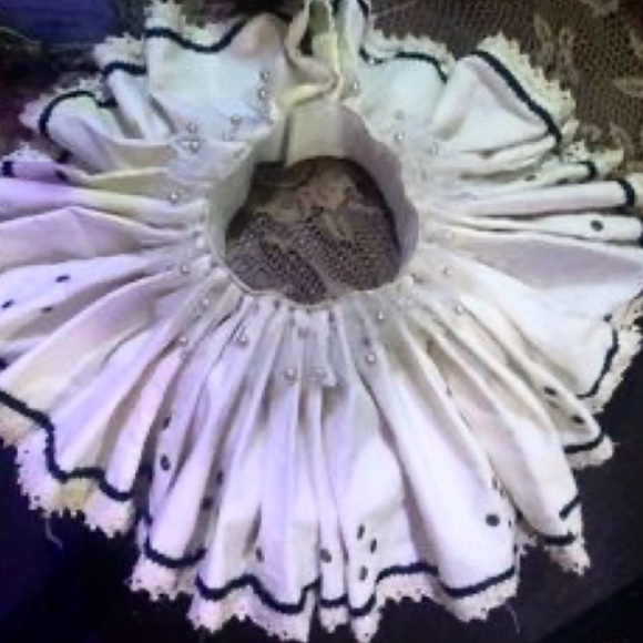 Artist made OOAK Antiqued  Ruffled Ruff Collar, Clown Pierrot, harlequin. - Picture 8 of 11